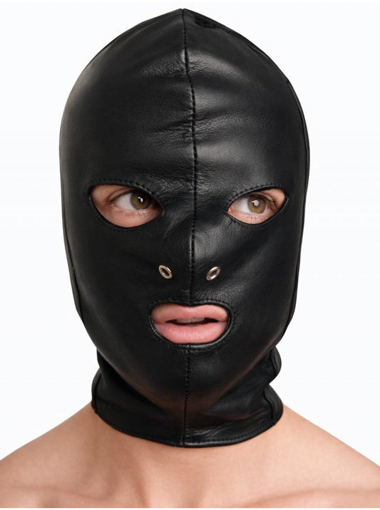 Leather Mask - genuine black leather