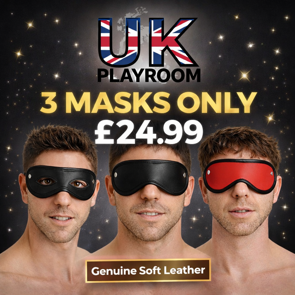 3 x Leather Masks - Zorro/Black/Red