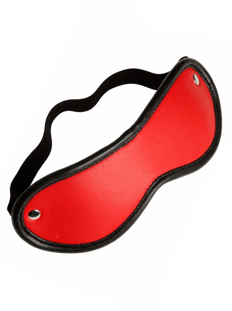 Leather Blindfold - Red