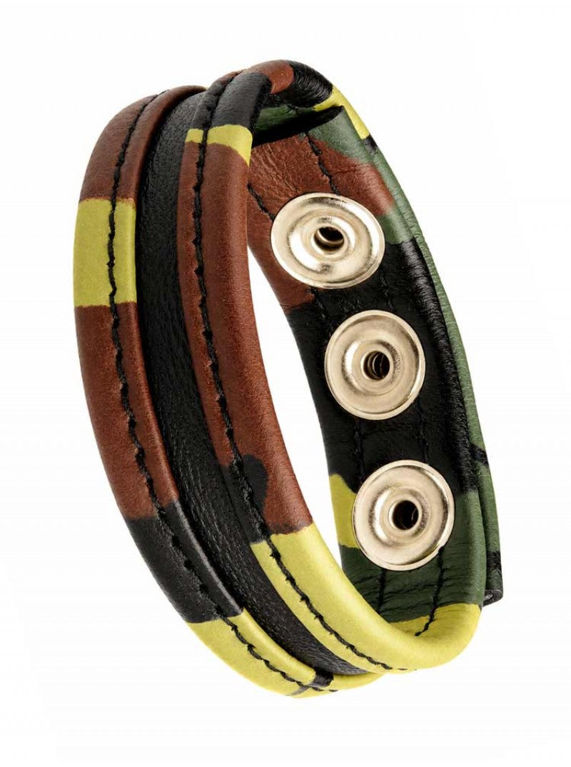 Leather Cock Strap - Camo
