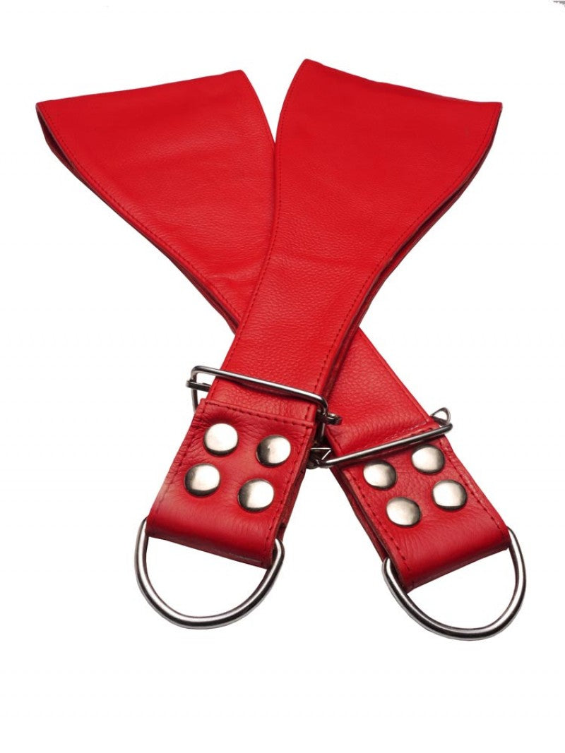 Leather Boot Restraints - Red or Black