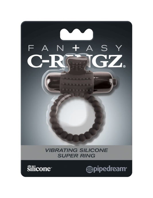 Fantasy C-Ringz - Vibrating Silicone Super Ring - Black