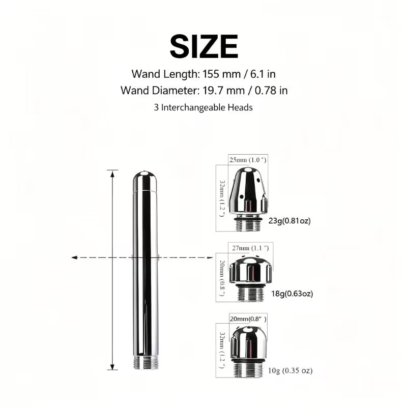 Douche - 5 Piece Shower Rinse Wand Set – 3 Interchangeable Heads