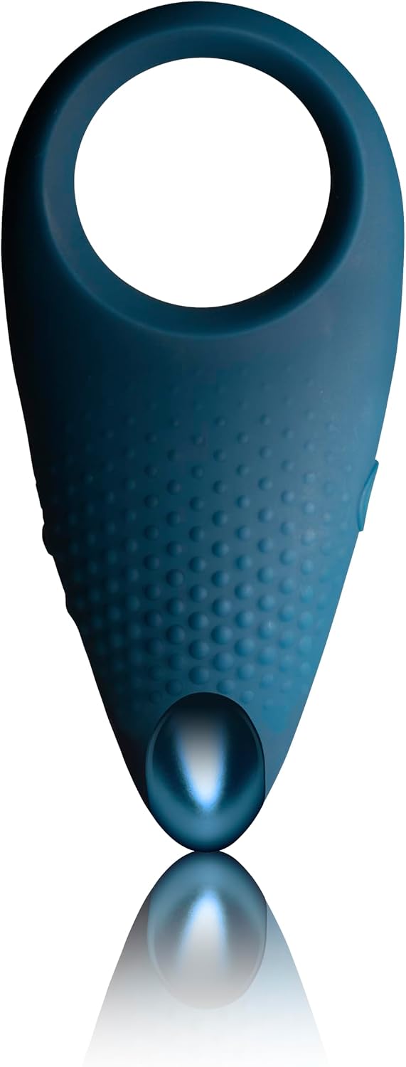 Men-X Empower Silicone Rechargeable Couples Stimulator Ring - Blue
